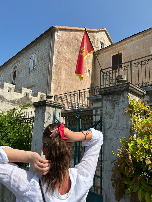 GripGlam Smooth Red Grip Hair Tie