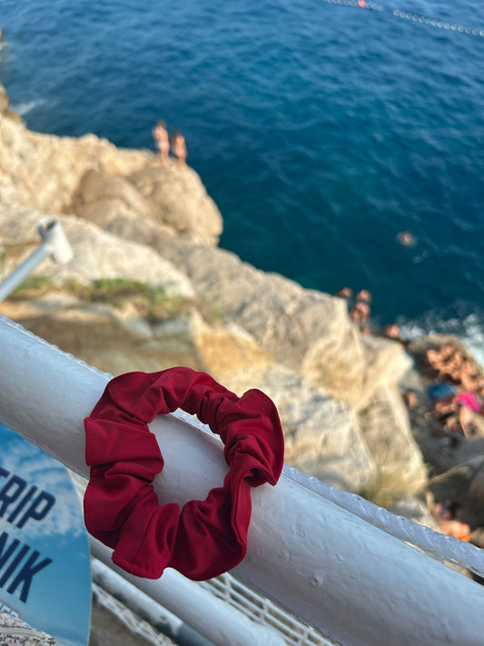 GripGlam Smooth Red Grip Hair Tie